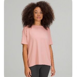 Lululemon Athletica Nulu Back in Action Pink Short Sleeve Tee
